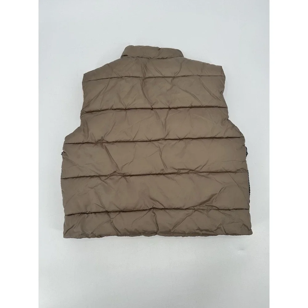 CANADIAN‎ CLASSICS SOPHIE FRONT BASKET WEAVE SHORT VEST WOMEN'S SIZE S/M BEIGE